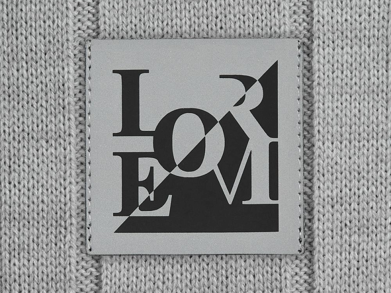 Лейбл светоотражающий Tao, L, серый