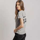 Футболка женская «Подсознательность», серый меланж