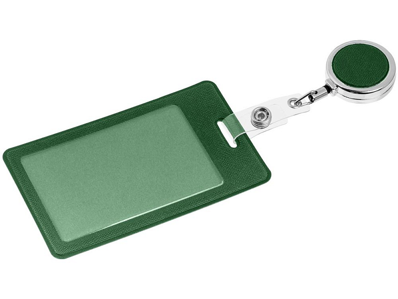 Чехол для пропуска с ретрактором Devon, темно-зеленый