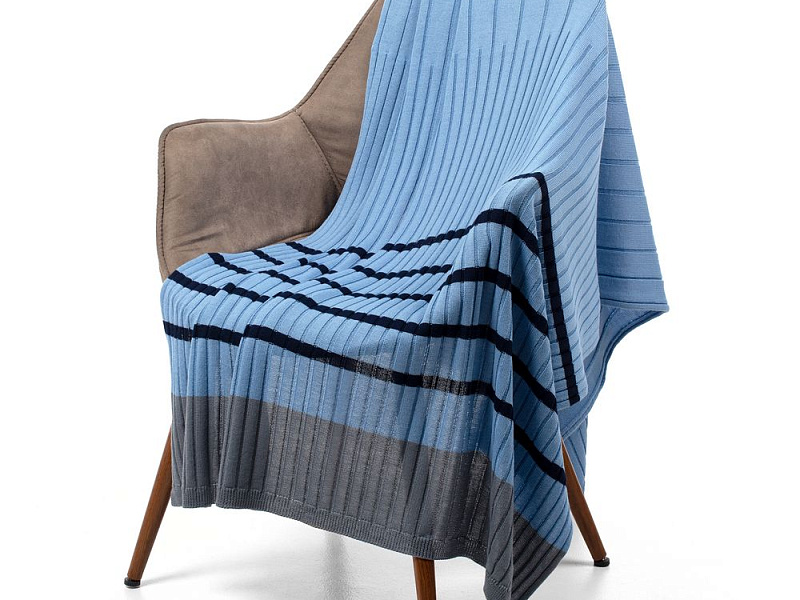 Плед Friolenta, синий с голубым