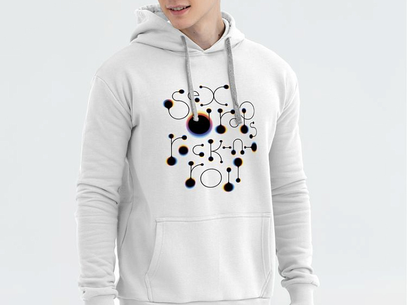 Толстовка с капюшоном No drugs, белая