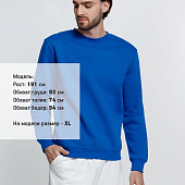 Свитшот унисекс Delta, ярко-синий