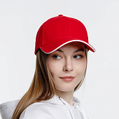 Бейсболка Spiker, красная с белым