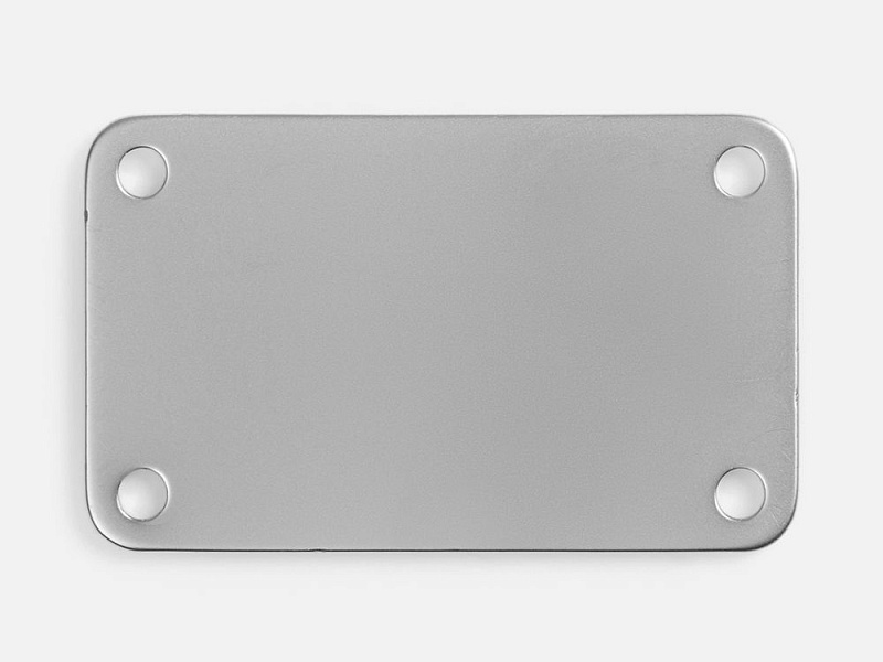 Шильдик металлический Furo, серый металлик