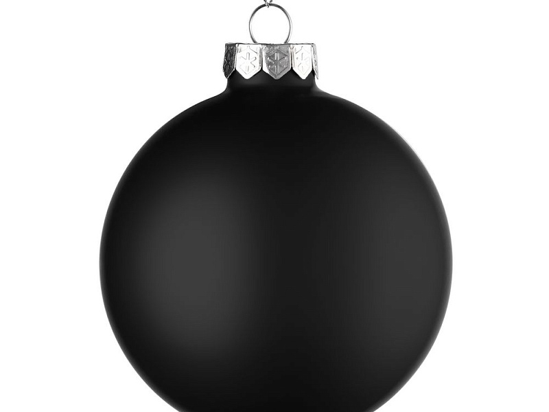Елочный шар Finery Matt, 10 см, матовый черный