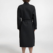 Халат вафельный Kimono, черный