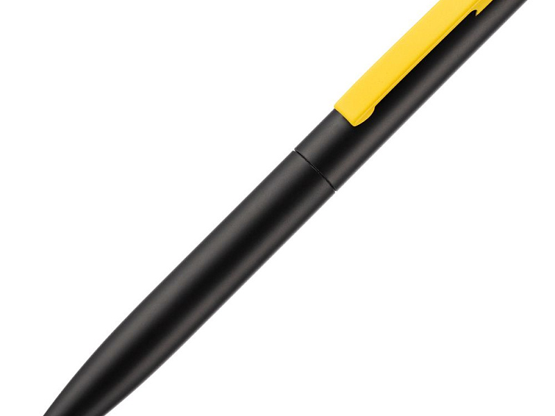 Ручка шариковая Inkolor, черная с желтым
