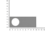 Лейбл из ПВХ с вырубкой «Круг», серый