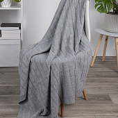 Плед Trenza, светло-серый