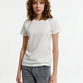 Футболка женская T-bolka Lady, белая (теплый оттенок)