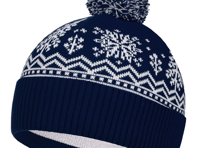 Шапка Elnik, синяя с молочно-белым