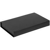 Коробка Silk с ложементом под ежедневник 15х21 см и ручку, ver.2, черная