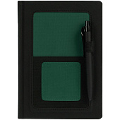 Ежедневник Mobile на заказ, недатированный, черно-зеленый