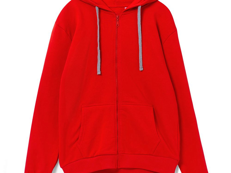 Толстовка на молнии с капюшоном Siverga Heavy, красная (алая)