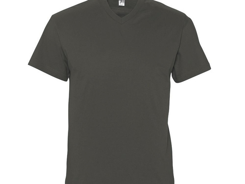 Футболка мужская с V-образным вырезом Victory 150, темно-серая