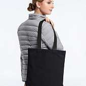 Холщовая сумка BrighTone, черная с черными ручками