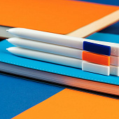 Ручка шариковая Swiper SQ, белая с неоново-оранжевым