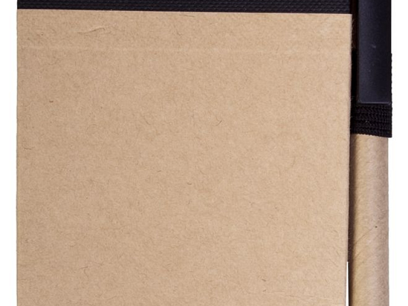 Блокнот на кольцах Eco Note с ручкой, черный