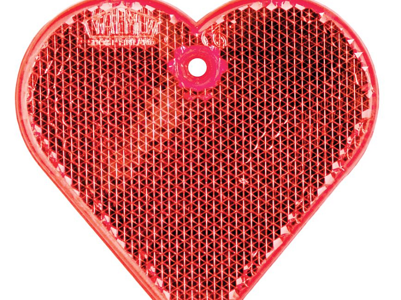 Пешеходный светоотражатель «Сердце», красный