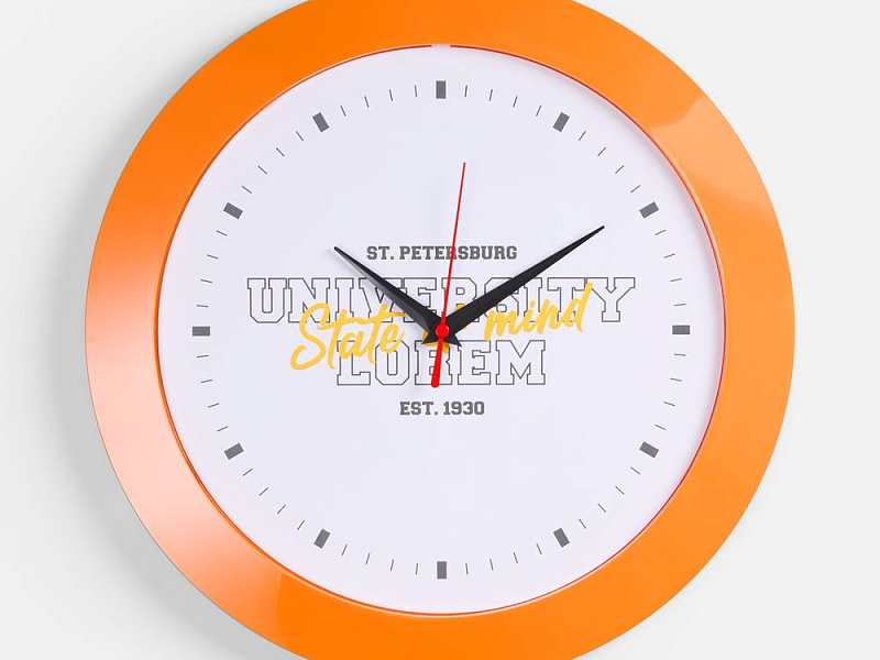 Часы настенные Vivid Large, оранжевые