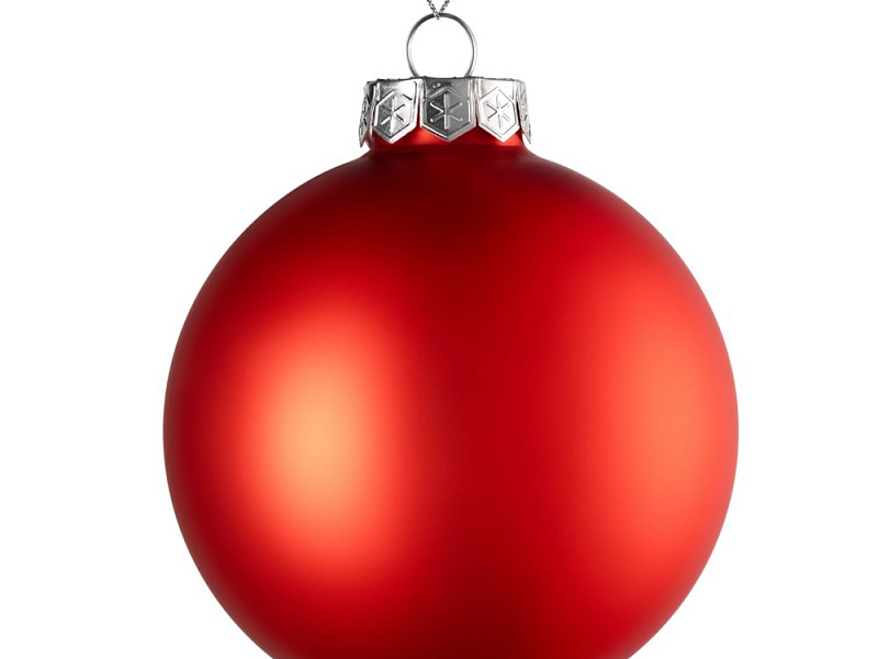 Елочный шар Finery Matt, 10 см, матовый красный