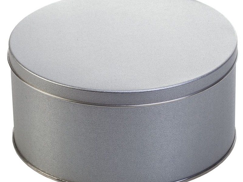 Коробка Pragmax M, круглая, серебристая