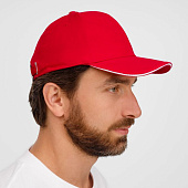 Бейсболка Buffalo, красная с белым