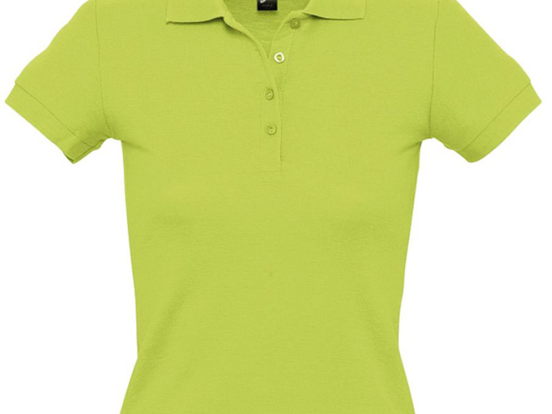 Рубашка поло женская People 210, зеленое яблоко