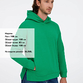 Худи оверсайз унисекс Tolla, зеленое