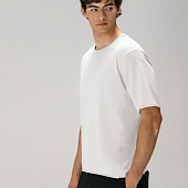 Футболка оверсайз унисекс Vozduh, молочно-белая