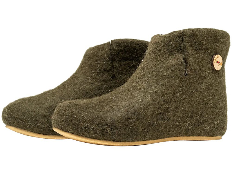 Домашние валенки Wild, зеленые (олива)