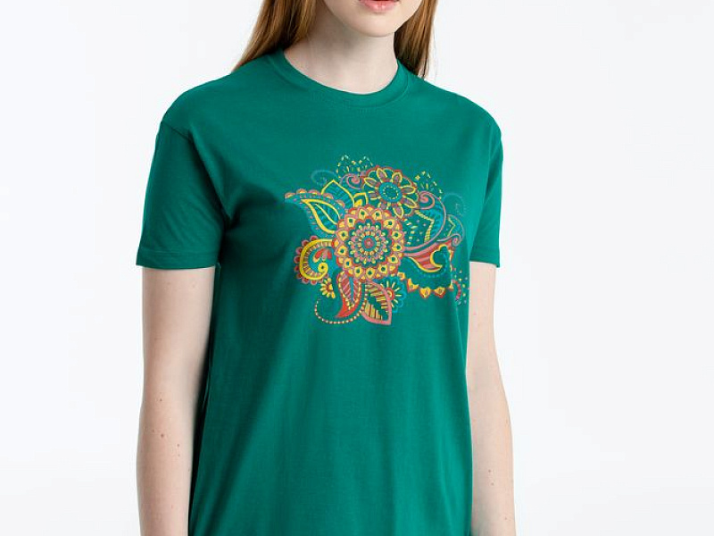 Футболка «Узор», зеленая