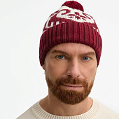 Шапка Wintertude, красная с белым