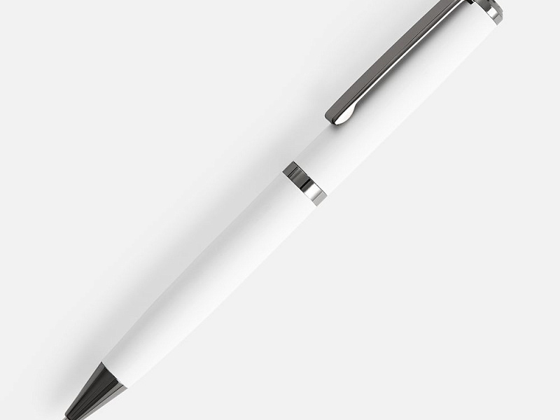 Ручка шариковая Inkish Gunmetal в футляре, белая