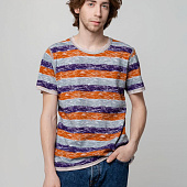 Футболка мужская Rayet двусторонняя, оранжевая с фиолетовым