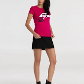 Футболка женская «Меламед. Жанна Агузарова», ярко-розовая (фуксия)