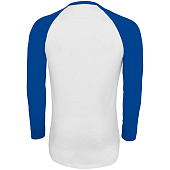 Футболка мужская с длинным рукавом Funky Lsl, белая с ярко-синим