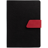 Ежедневник Boom, недатированный, черный с красным