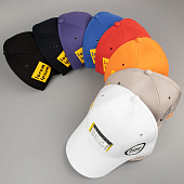 Бейсболка Canopy, ярко-синяя с белым кантом