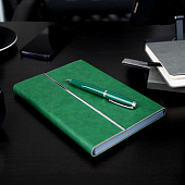 Ручка шариковая Letra Chrome, глянцевая, темно-зеленая