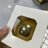 Оформительский шар Finery, 8 см, глянцевый золотистый