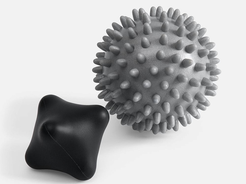 Набор массажных мячей для МФР Relaxify, черный с серым