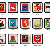 Шильдик на резинку с наклейкой «Санкт-Петербург», черный