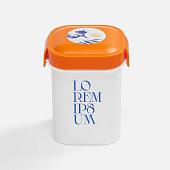 Ланчбокс для снеков Lunch Crunch, белый с оранжевым